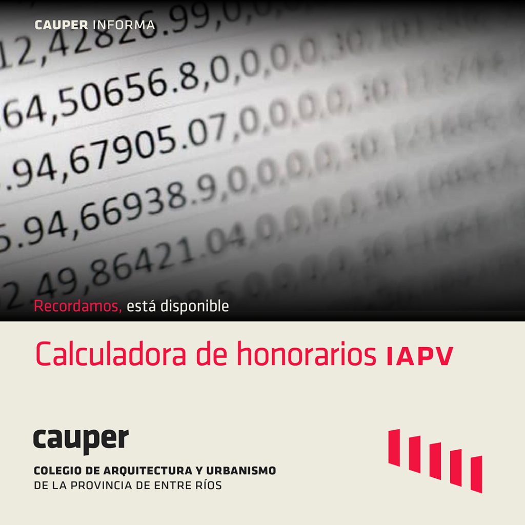 Calculadora de honorarios para obras del IAPV
