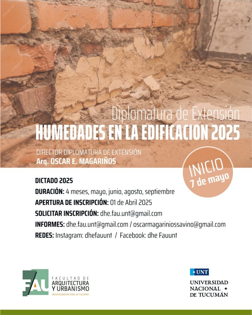 Diplomatura: Humedad en la Edificación – Segunda Cohorte 2025