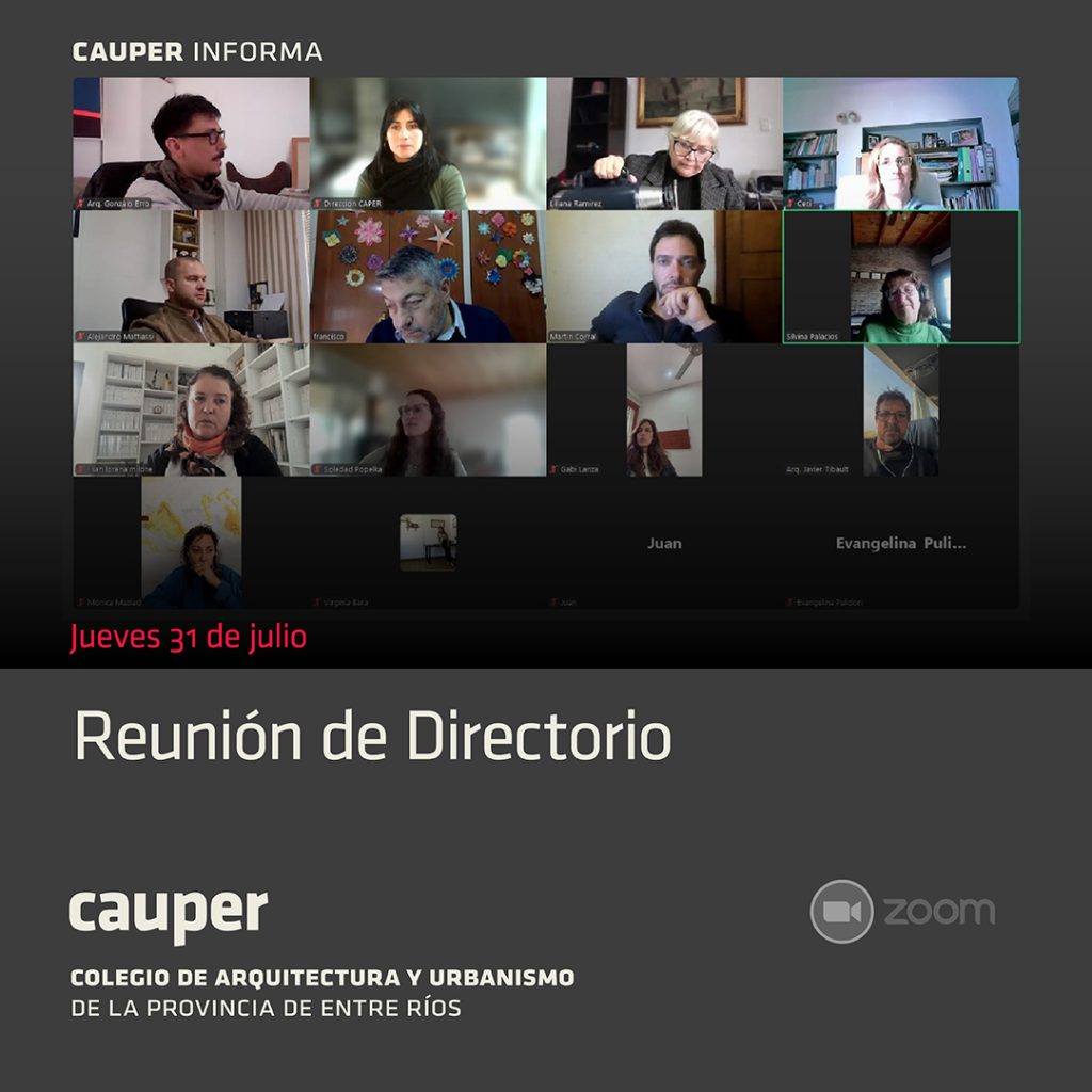 Reunión virtual del Directorio: el rumbo para la segunda mitad del año