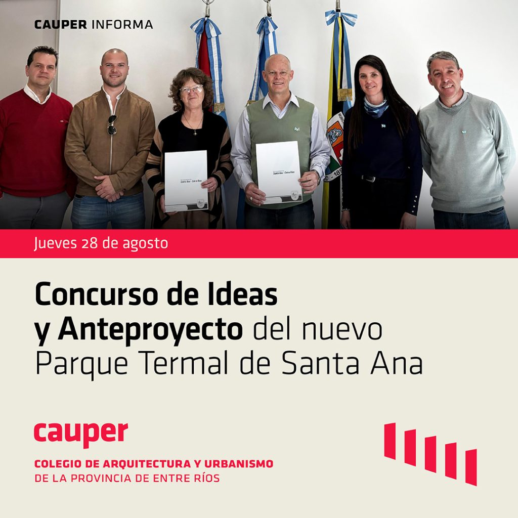 Concurso de Ideas y Anteproyecto del nuevo Parque Termal de Santa Ana: se firmó un convenio entre el Colegio y el municipio