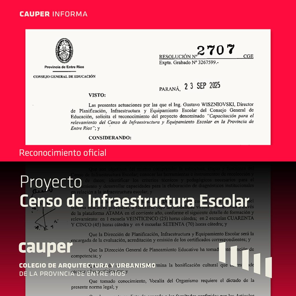 Importante reconocimiento para la capacitación del Censo de Infraestructura Escolar