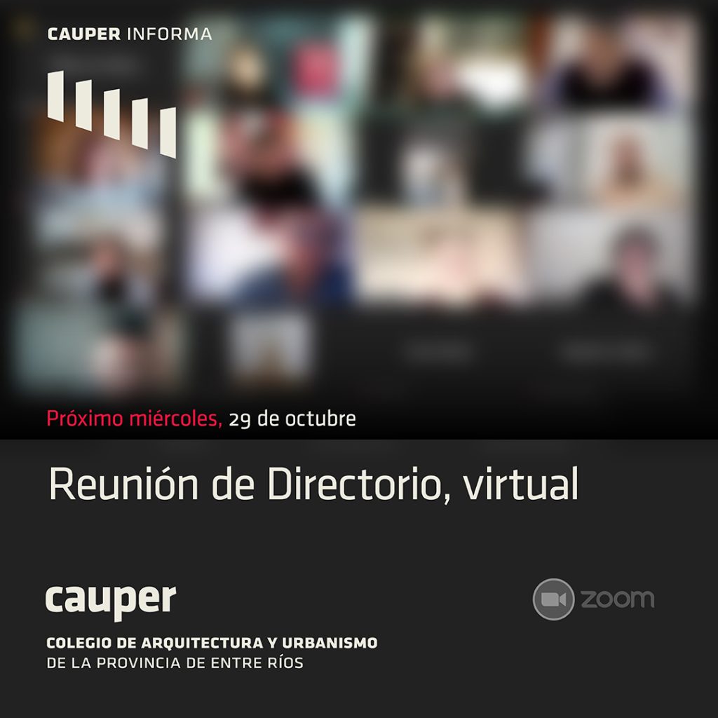 Reunión de Directorio en modalidad virtual