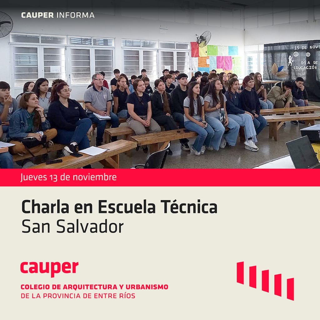 Construcción en Tierra y Tecnología Aplicada. Charla en la Escuela Técnica de San Salvador