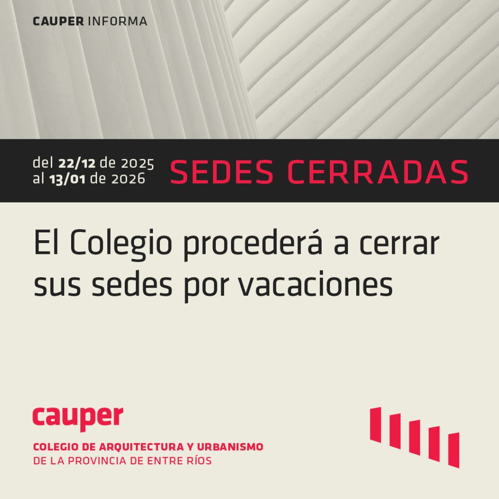 Receso de verano – Sedes cerradas