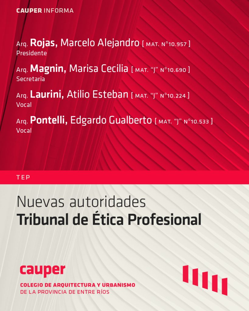 El Tribunal de Ética Profesional renueva su conformación
