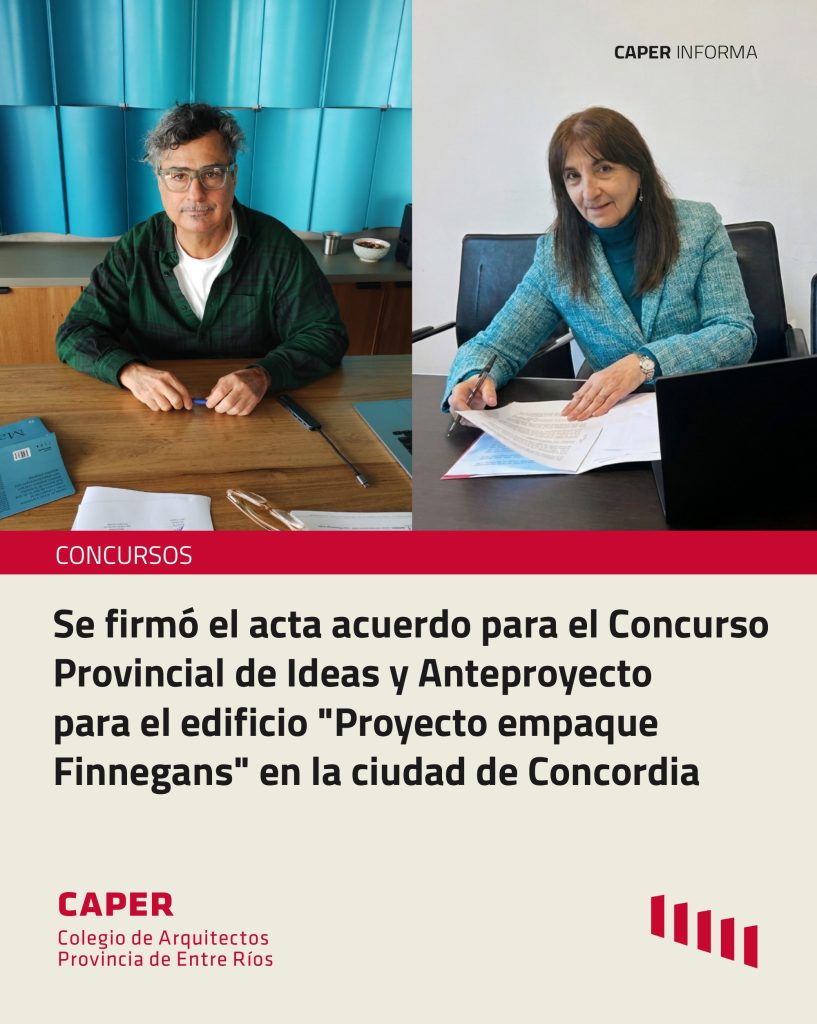 Acta acuerdo para el Concurso Provincial de Ideas y Anteproyecto para el edificio