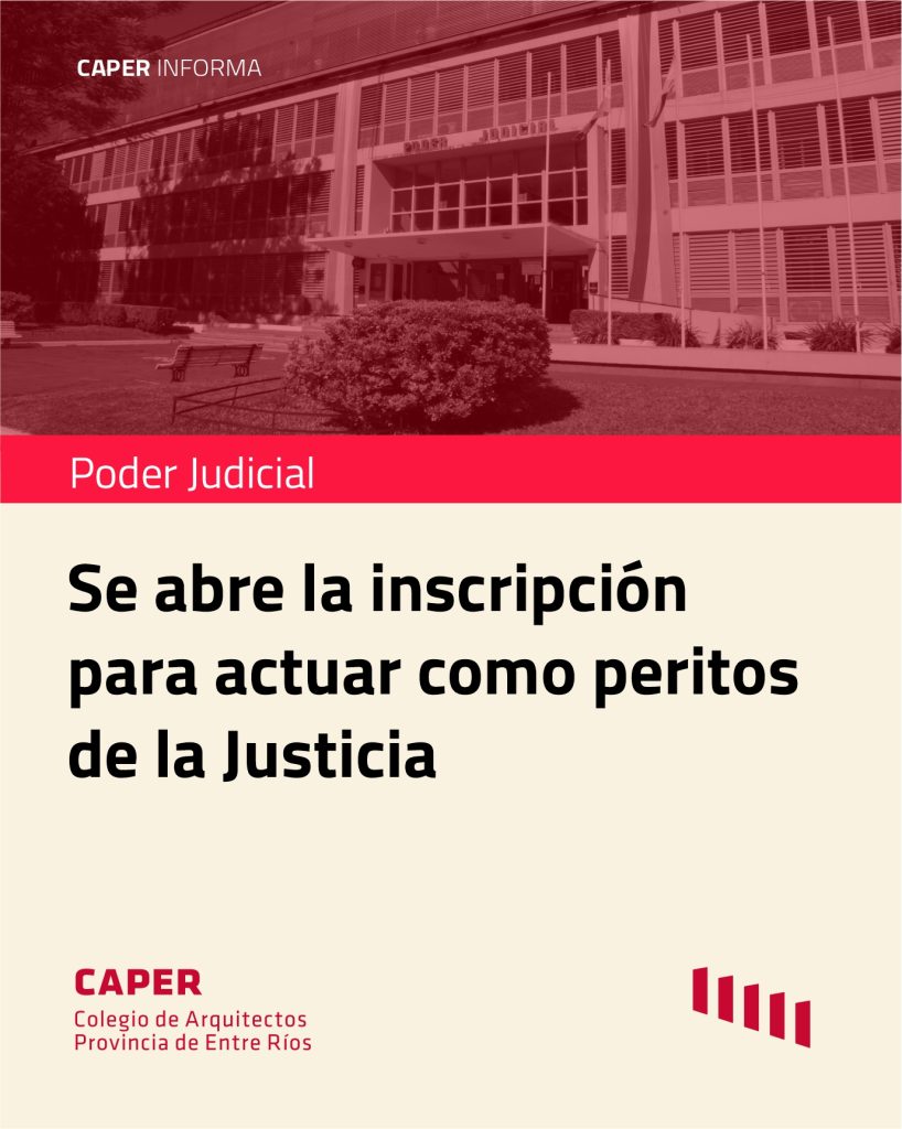 Peritos: Inscripción abierta